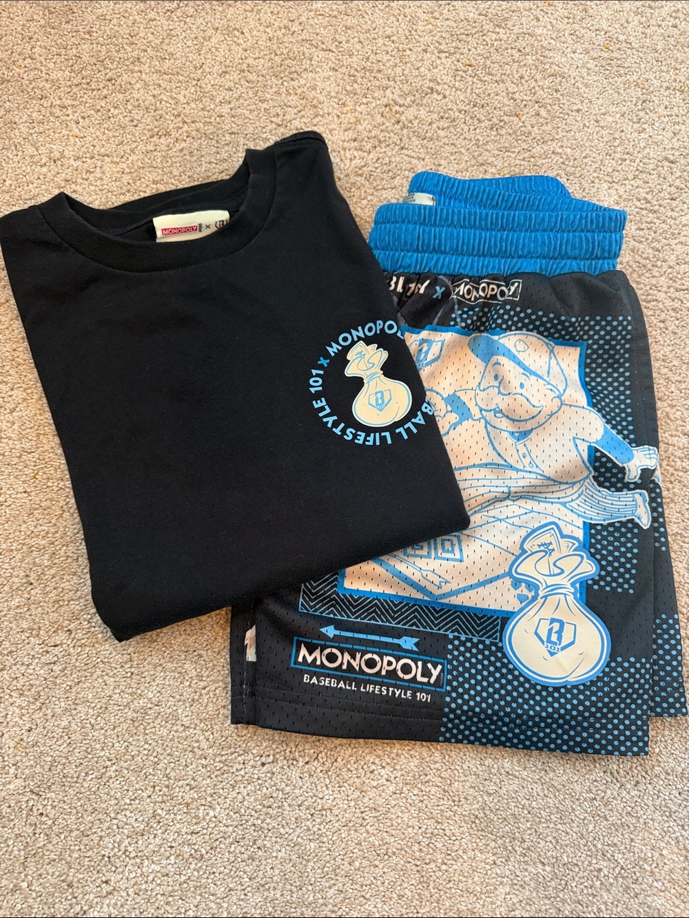 Kids Black and Blue Pajama Set